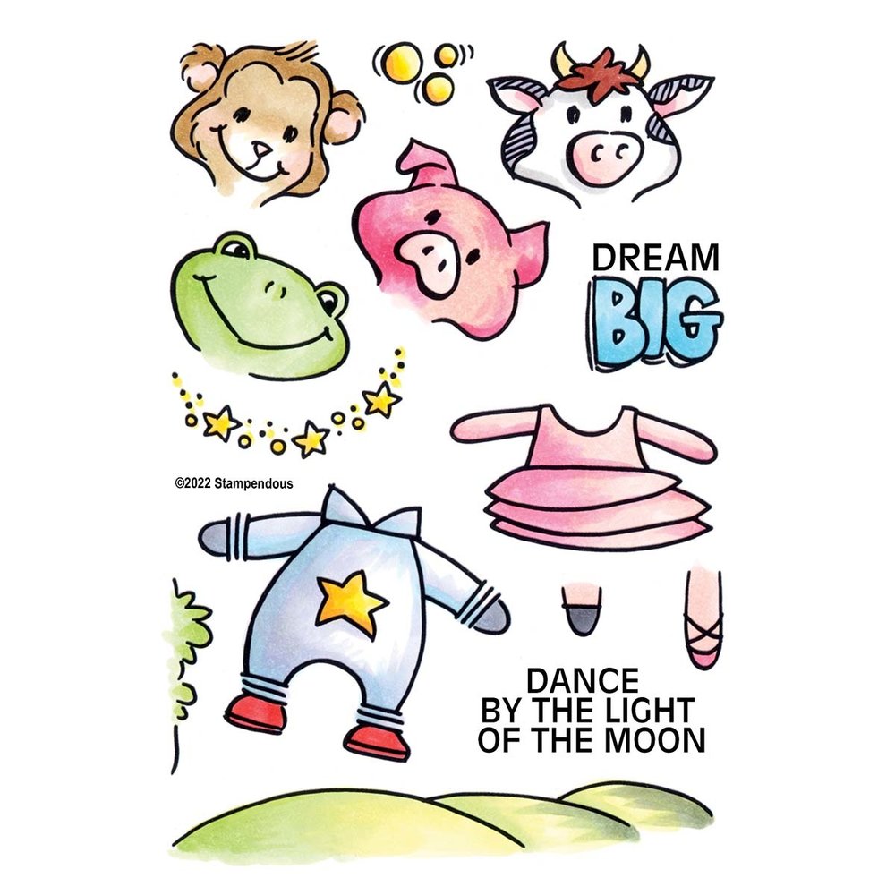 Stampendous Moon Dance FransFormer Clear Stamps (STP-176) (OUTLET)