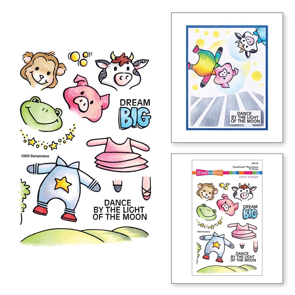 Stampendous Moon Dance FransFormer Clear Stamps (STP-176) (OUTLET)