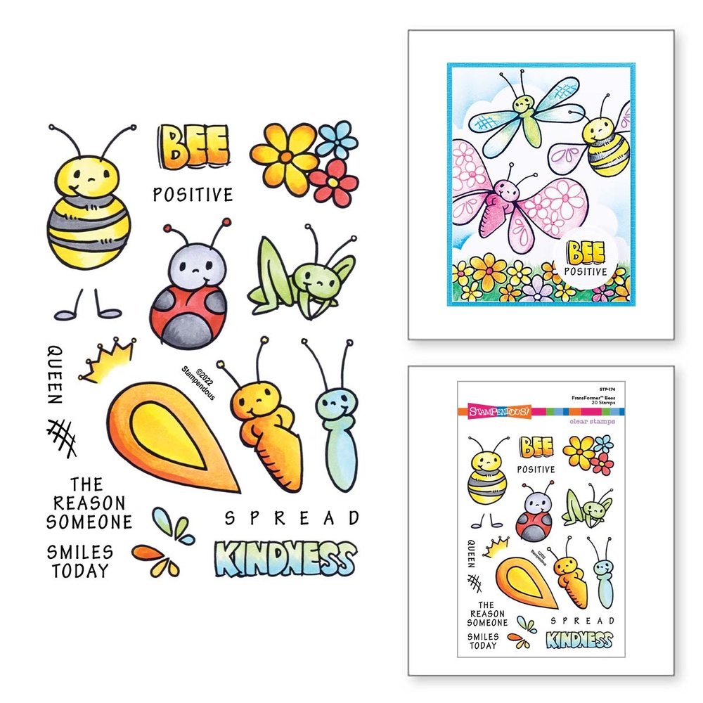 Stampendous Bees FransFormer Clear Stamps (STP-174) (OUTLET)
