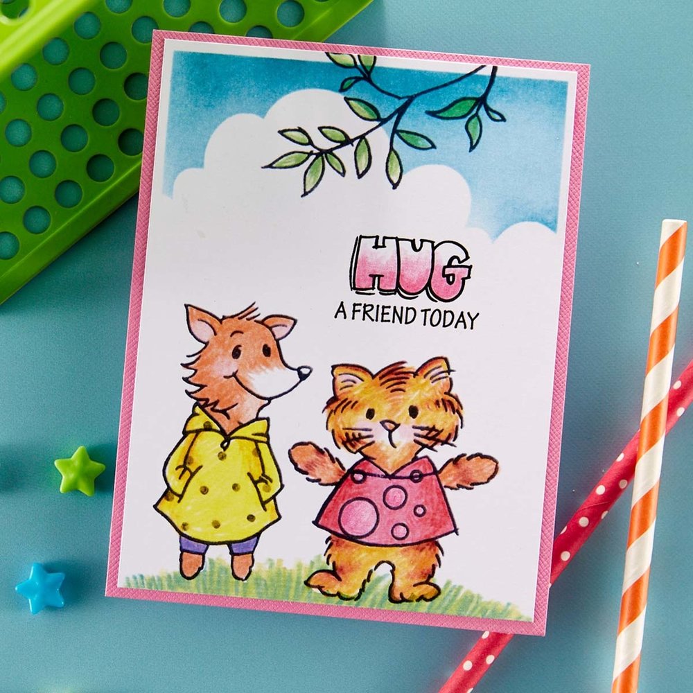 Stampendous Friends Hugs FransFormer Clear Stamps (STP-171) (OUTLET) Stampendous Friends Hugs FransFormer Clear Stamps (STP-171) (OUTLET)