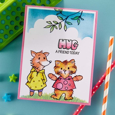 Stampendous Friends Hugs FransFormer Clear Stamps (STP-171) (OUTLET) Stampendous Friends Hugs FransFormer Clear Stamps (STP-171) (OUTLET)