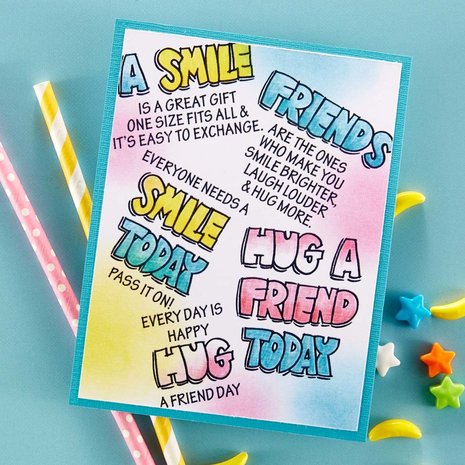 Stampendous Friends Hugs FransFormer Clear Stamps (STP-171) (OUTLET) Stampendous Friends Hugs FransFormer Clear Stamps (STP-171) (OUTLET)