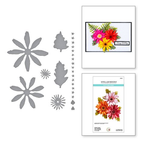 Spellbinders Gerber Daisy and Ladybugs Etched Dies (S5-531)