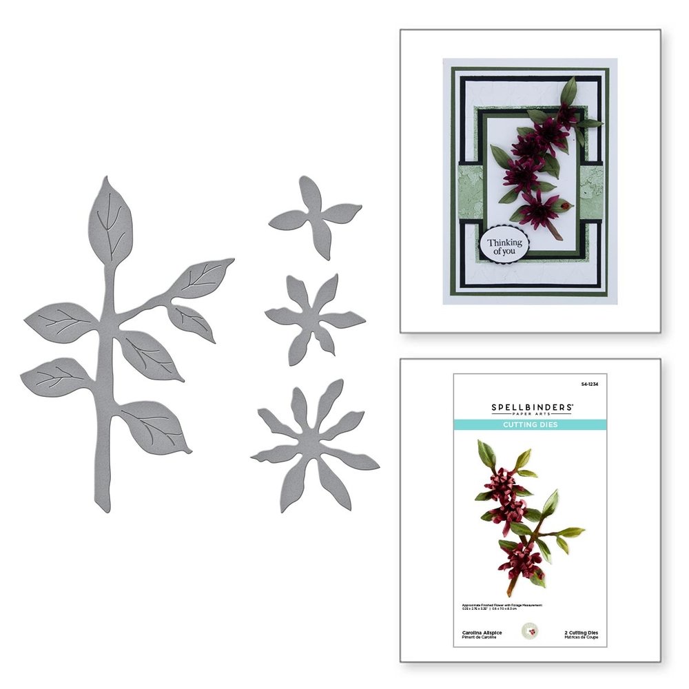 Spellbinders Carolina Allspice Etched Dies (S4-1234) (OUTLET)