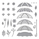Spellbinders Umbrella Bloom Etched Dies (S5-554)