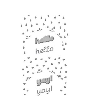 Spellbinders Raining Hearts Etched Dies (S5-559) (OUTLET)