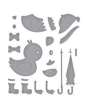 Spellbinders Duck with Umbrella Etched Dies (S4-1261)