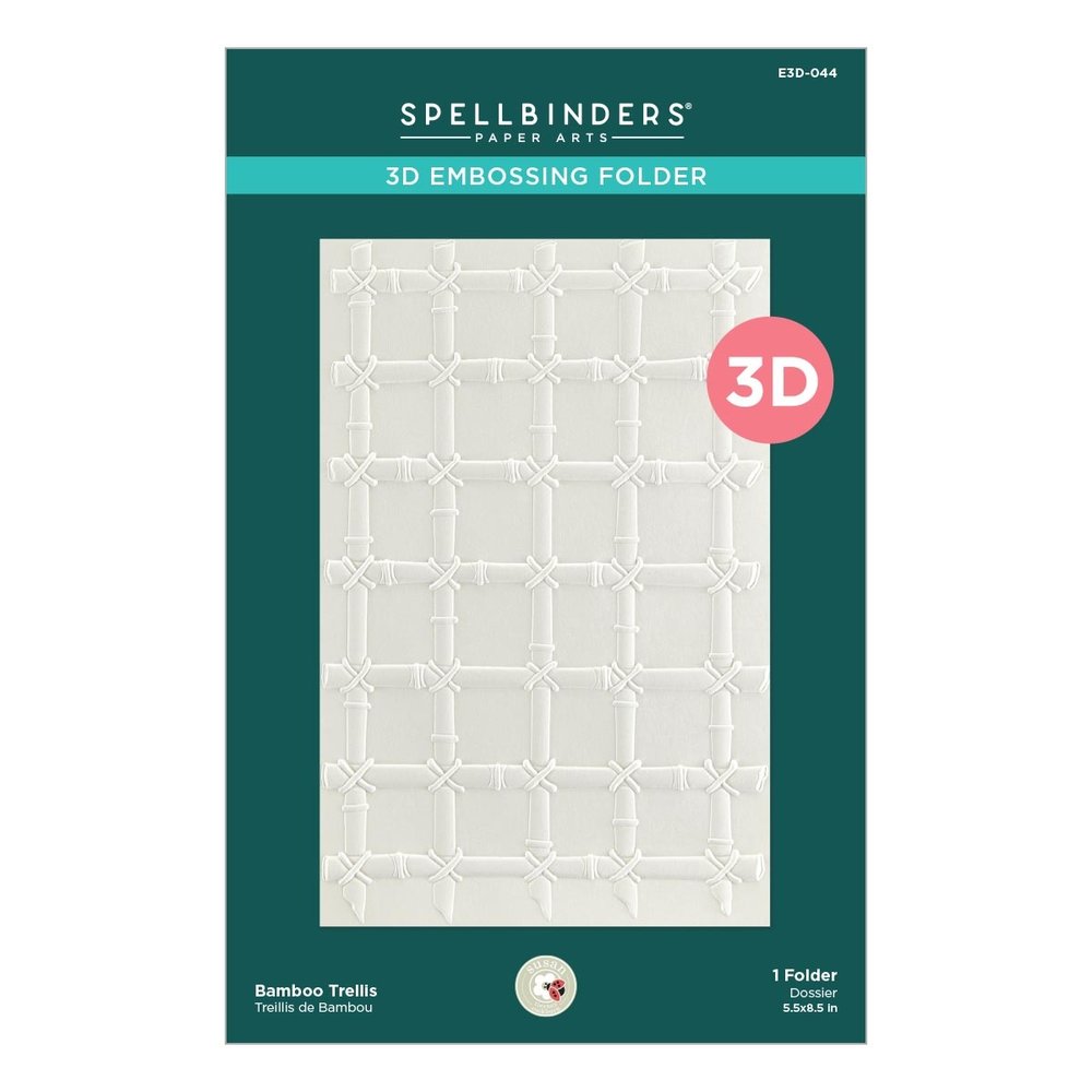 Spellbinders Bamboo Trellis 3D Embossing Folder (E3D-044) Spellbinders Bamboo Trellis 3D Embossing Folder (E3D-044)