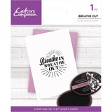 Crafter's Companion Mindfulness Quotes Clear Stamp Breathe Out (CC-CA-ST-BROT) (OUTLET)