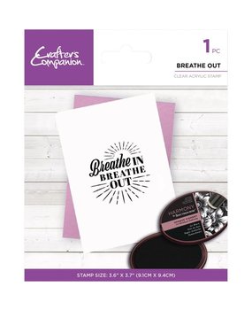 Crafter's Companion Mindfulness Quotes Clear Stamp Breathe Out (CC-CA-ST-BROT) (OUTLET)