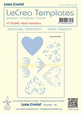 Leane Creatief LeCrea Templates Heart Variations (95.8481) (DISCONTINUED) Leane Creatief LeCrea Templates Heart Variations (95.8481) (DISCONTINUED)