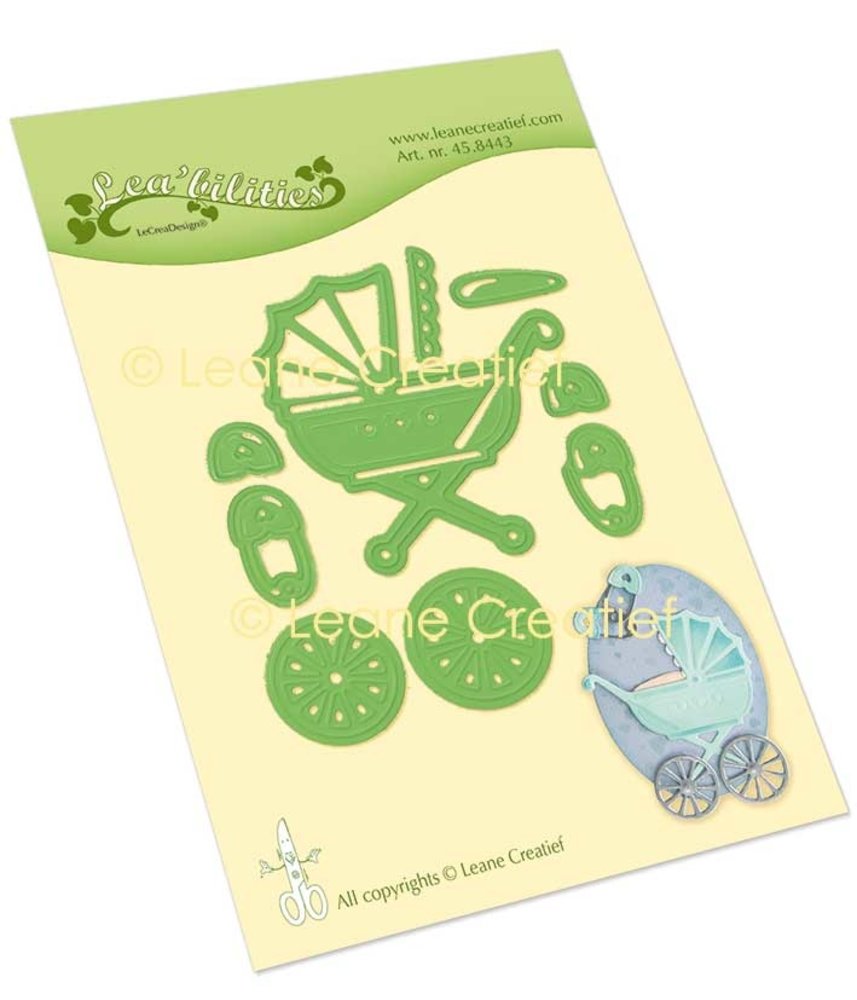 Leane Creatief Baby Carriage Cut & Emboss Dies (45.8443) (DISCONTINUED)