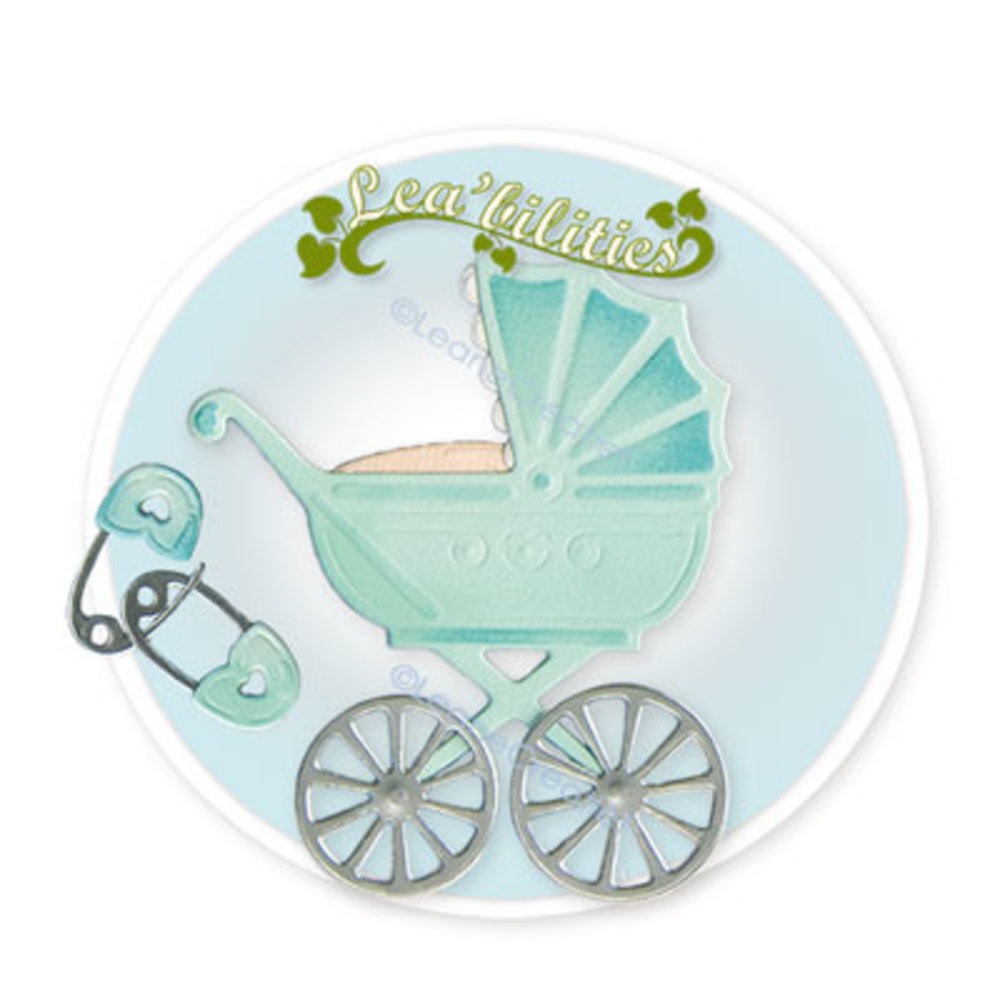 Leane Creatief Baby Carriage Cut & Emboss Dies (45.8443) (DISCONTINUED)