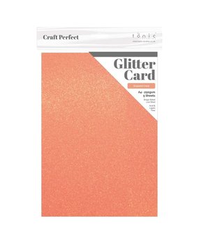 Tonic Craft Perfect Glitter Card A4 Sugared Coral (9957E) (DISCONTINUED)