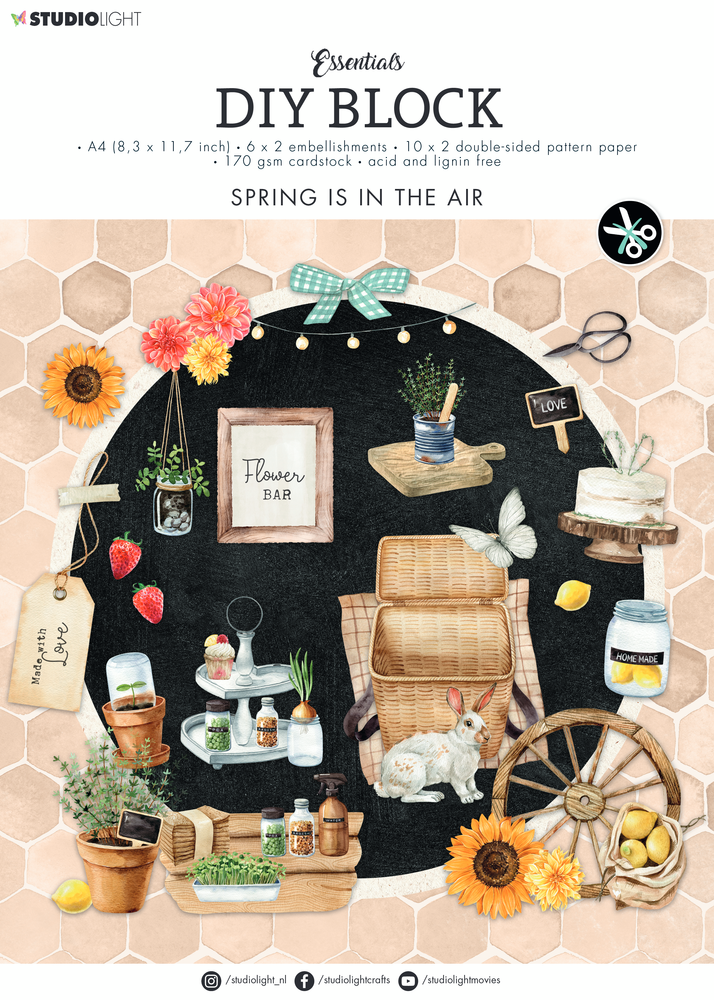 Studio Light Spring Is In The Air DIY Block (SL-ES-DCB39) (OUTLET) Studio Light Spring Is In The Air DIY Block (SL-ES-DCB39) (OUTLET)