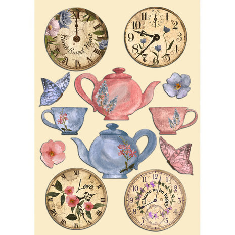 Stamperia Create Happiness Welcome Home Wooden Shape A5 Clocks (KLSP135) (DISCONTINUED) Stamperia Create Happiness Welcome Home Wooden Shape A5 Clocks (KLSP135) (DISCONTINUED)