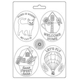 Stamperia Create Happiness Welcome Home Soft Mould A5 Plates (K3PTA5642) (DISCONTINUED)
