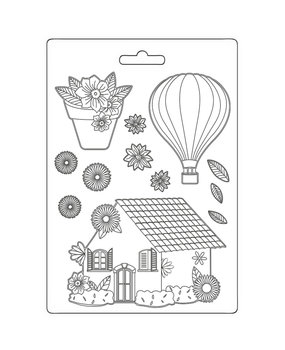 Stamperia Create Happiness Welcome Home Soft Mould A5 House (K3PTA5640) (DISCONTINUED)