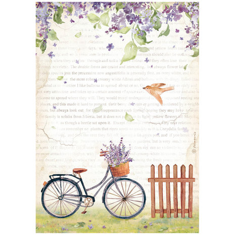 Stamperia Create Happiness Welcome Home A4 Rice Paper Bicycle (6 pcs) (DFSA4744) (DISCONTINUED) Stamperia Create Happiness Welcome Home A4 Rice Paper Bicycle (6 pcs) (DFSA4744) (DISCONTINUED)