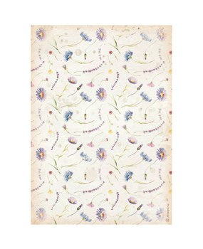 Stamperia Create Happiness Welcome Home A4 Rice Paper Blue Flowers (6 pcs) (DFSA4742) (DISCONTINUED)