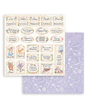 Stamperia Create Happiness Welcome Home Labels 12x12 Inch Paper Sheets (10pcs) (SBB916) (DISCONTINUED)