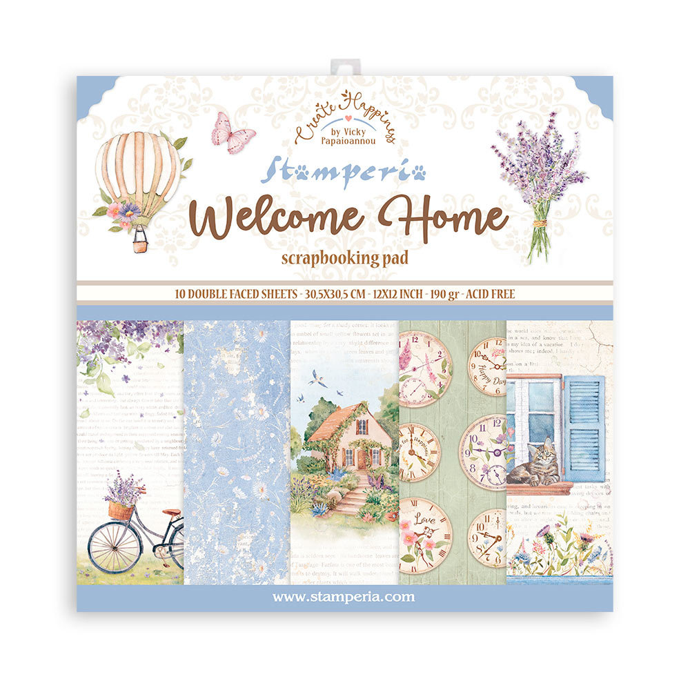 Stamperia Create Happiness Welcome Home 12x12 Inch Paper Pack (SBBL129) (DISCONTINUED) Stamperia Create Happiness Welcome Home 12x12 Inch Paper Pack (SBBL129) (DISCONTINUED)