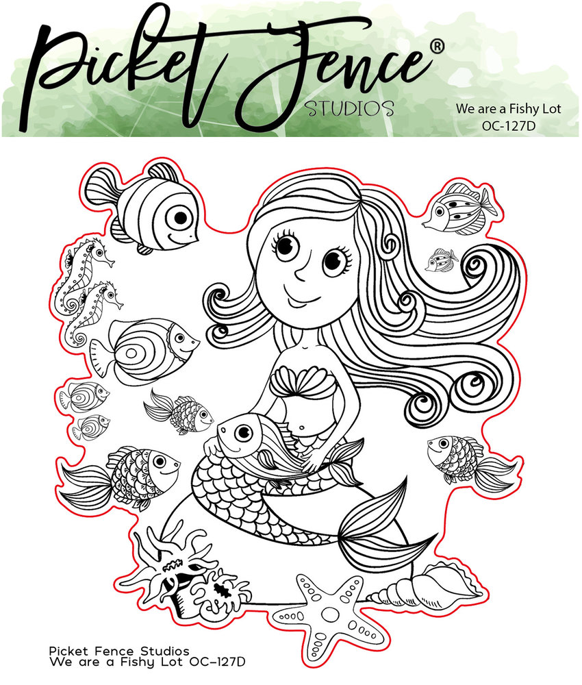 Picket Fence Studios We are a Fishy Lot 4x4 Inch Metal Dies (OC-127D) (OUTLET) Picket Fence Studios We are a Fishy Lot 4x4 Inch Metal Dies (OC-127D) (OUTLET)