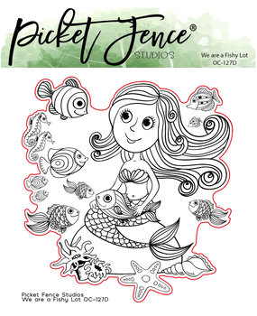Picket Fence Studios We are a Fishy Lot 4x4 Inch Metal Dies (OC-127D) (OUTLET) Picket Fence Studios We are a Fishy Lot 4x4 Inch Metal Dies (OC-127D) (OUTLET)