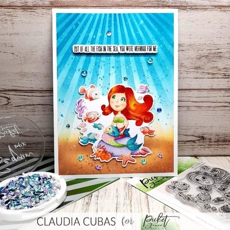 Picket Fence Studios We are a Fishy Lot 4x4 Inch Clear Stamps (OC-127) (OUTLET)