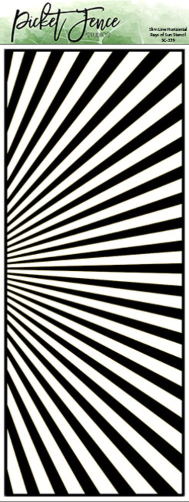 Picket Fence Studios Slim Line Horizontal Rays of Sun 4x10 Inch Stencil (SC-339) (OUTLET)