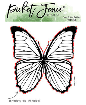 Picket Fence Studios Soar Butterfly 4x6 Inch Metal Die (PFSD-262) (OUTLET)