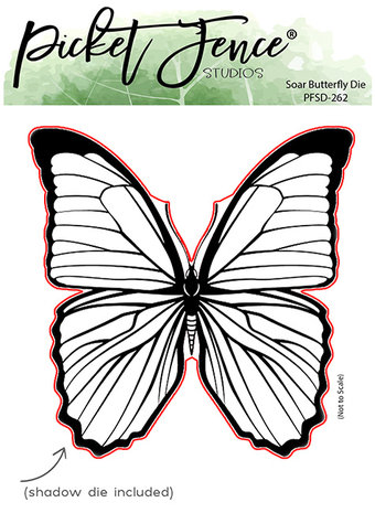Picket Fence Studios Soar Butterfly 4x6 Inch Metal Die (PFSD-262) (OUTLET)