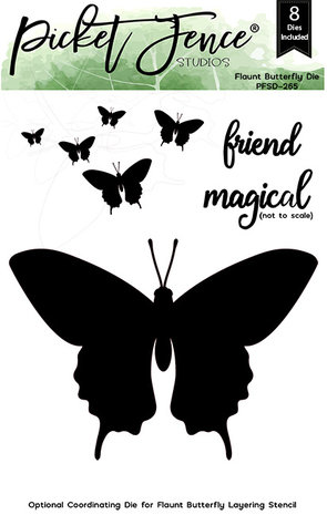 Picket Fence Studios Flaunt Butterfly 4x6 Inch Metal Die (PFSD-265) (OUTLET) Picket Fence Studios Flaunt Butterfly 4x6 Inch Metal Die (PFSD-265) (OUTLET)