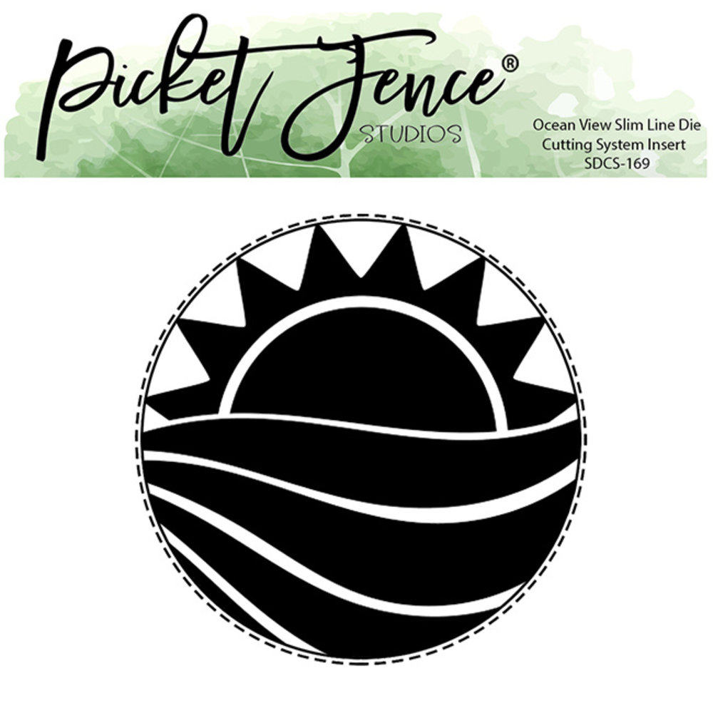 Picket Fence Studios Ocean View Slim Line 4x4 Inch Die Cutting System Insert (SDCS-169) (OUTLET)