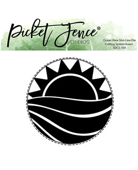 Picket Fence Studios Ocean View Slim Line 4x4 Inch Die Cutting System Insert (SDCS-169) (OUTLET)