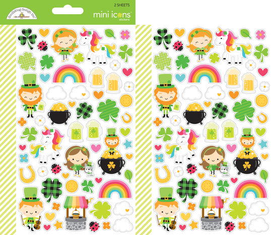 Doodlebug Design Lots O' Luck Mini Icons Stickers (6254) (DISCONTINUED)