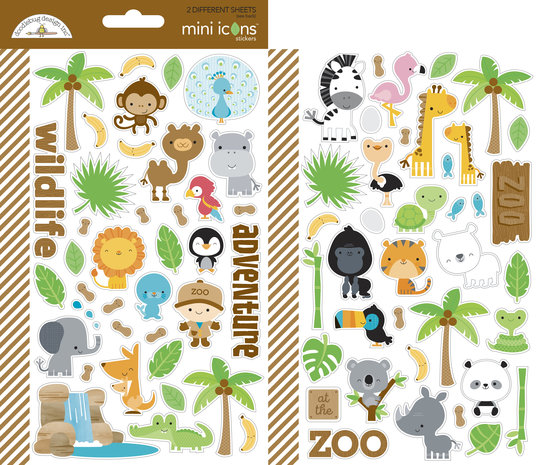 Doodlebug Design At the Zoo Mini Icons Stickers (5712) (DISCONTINUED) Doodlebug Design At the Zoo Mini Icons Stickers (5712) (DISCONTINUED)
