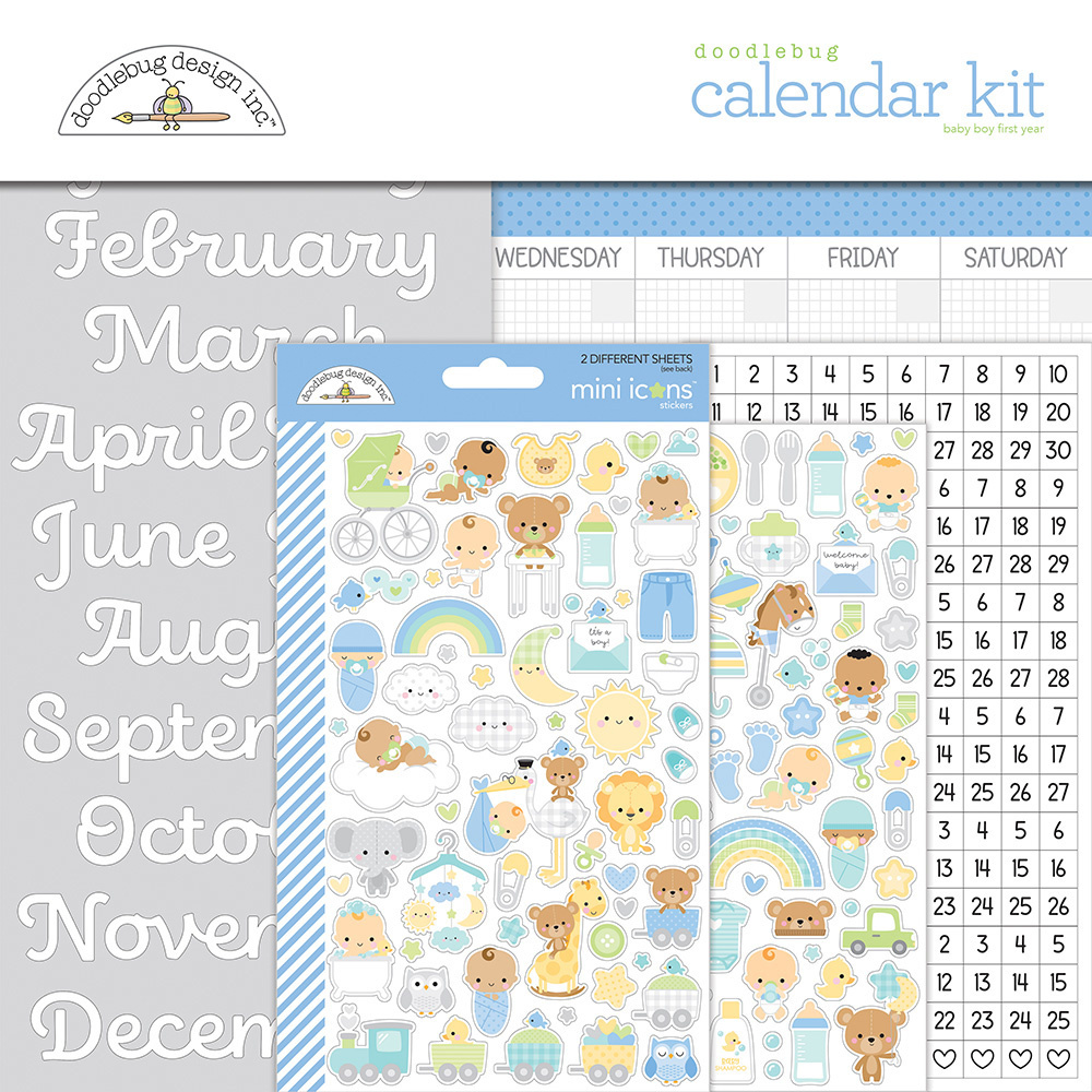 Baby Boy First Year Calendar Kit (8064) Craftlines B.V.