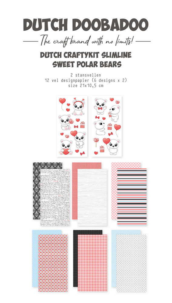 Dutch Doobadoo Crafty Kit Slimline Sweet Polar Bears (473.005.037) (DISCONTINUED) Dutch Doobadoo Crafty Kit Slimline Sweet Polar Bears (473.005.037) (DISCONTINUED)