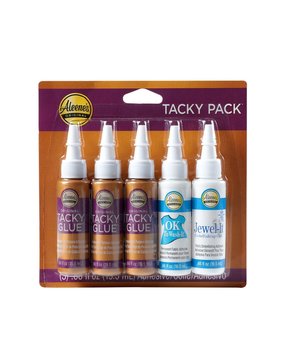 Aleene's Tacky Pack Original/OK Wash-It/Jewel-It 5x0.66 fl oz (24354) (DISCONTINUED)