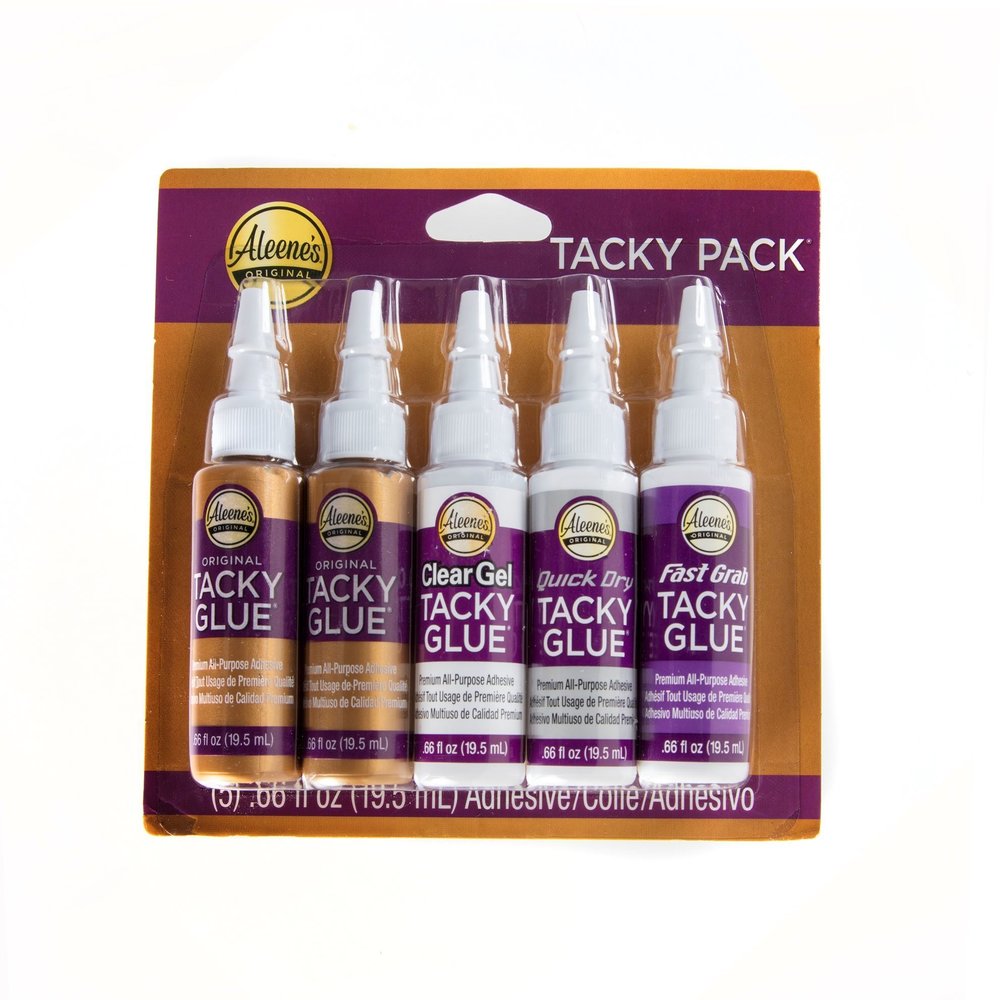 Aleene's Tacky Pack Original/Clear Gel/Fast Grab/Quick Dry 5x0.66 fl oz (25115)