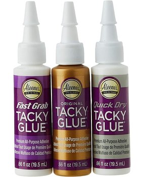 Aleene's Tacky Pack Original/Fast Grab/Quick Dry 3x0.66 fl oz (25803)