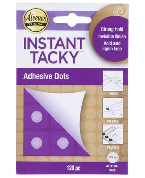 Aleene's Instant Tacky Adhesive Dots 3/8 Inch (120pcs) (32998) (DISCONTINUED) Aleene's Instant Tacky Adhesive Dots 3/8 Inch (120pcs) (32998) (DISCONTINUED)