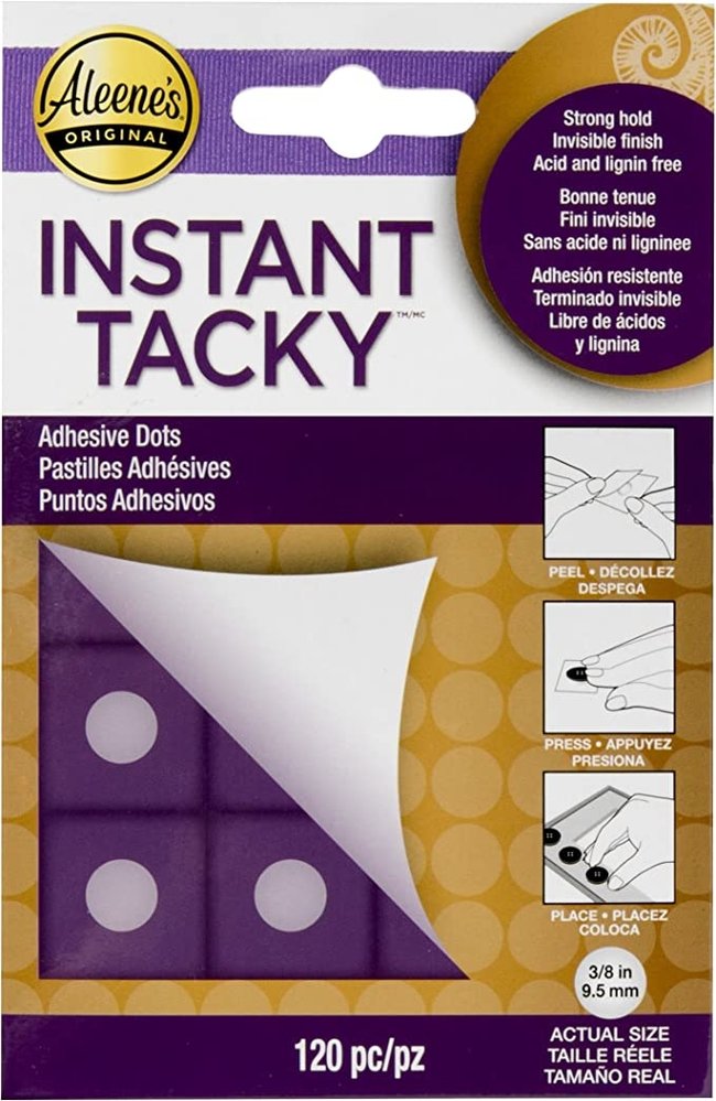 Aleene's Instant Tacky Adhesive Dots 3/8 Inch (120pcs) (33186) (DISCONTINUED) Aleene's Instant Tacky Adhesive Dots 3/8 Inch (120pcs) (33186) (DISCONTINUED)