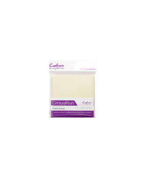 Crafter's Companion CenturaPearl Card & Envelope 6x6 Inch Fresh Cream (8pcs) (CPCE-6X6-FCREAM) (OUTLET)