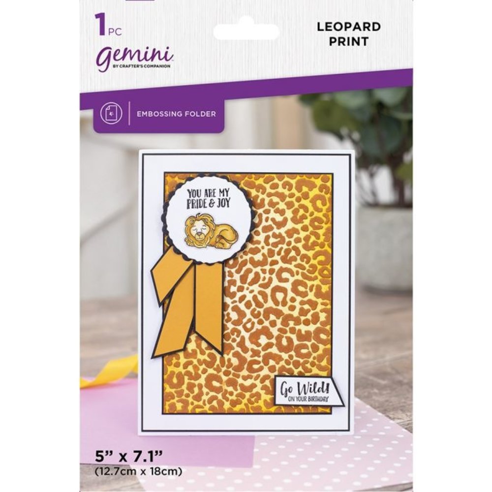 Gemini Textured Leopard Print 2D Embossing Folder (GEM-EF5-LEOPRIN) (DISCONTINUED) Gemini Textured Leopard Print 2D Embossing Folder (GEM-EF5-LEOPRIN) (DISCONTINUED)