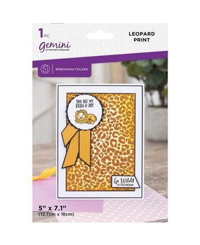 Gemini Textured Leopard Print 2D Embossing Folder (GEM-EF5-LEOPRIN) (DISCONTINUED) Gemini Textured Leopard Print 2D Embossing Folder (GEM-EF5-LEOPRIN) (DISCONTINUED)