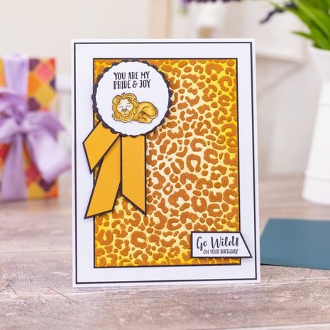Gemini Textured Leopard Print 2D Embossing Folder (GEM-EF5-LEOPRIN) (DISCONTINUED) Gemini Textured Leopard Print 2D Embossing Folder (GEM-EF5-LEOPRIN) (DISCONTINUED)