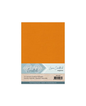 Card Deco Linen Cardstock A5 Tangerine (10pcs) (LKK-A566)