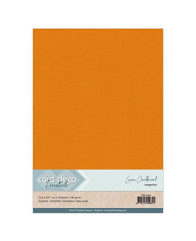 Card Deco Linen Cardstock A4 Tangerine (10pcs) (LKK-A466)